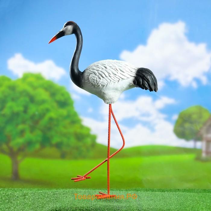 Садовая фигура из полистоуна «Журавль», 40×16×25 см