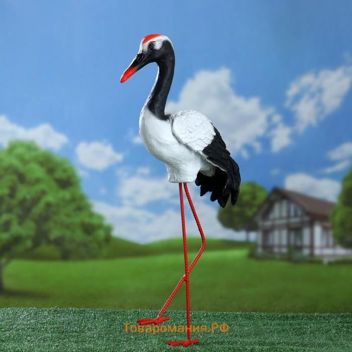 Садовая фигура из полистоуна «Журавль», 40×16×25 см