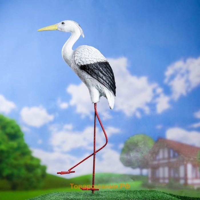 Садовая фигура из полистоуна «Цапля», 13×12×41 см