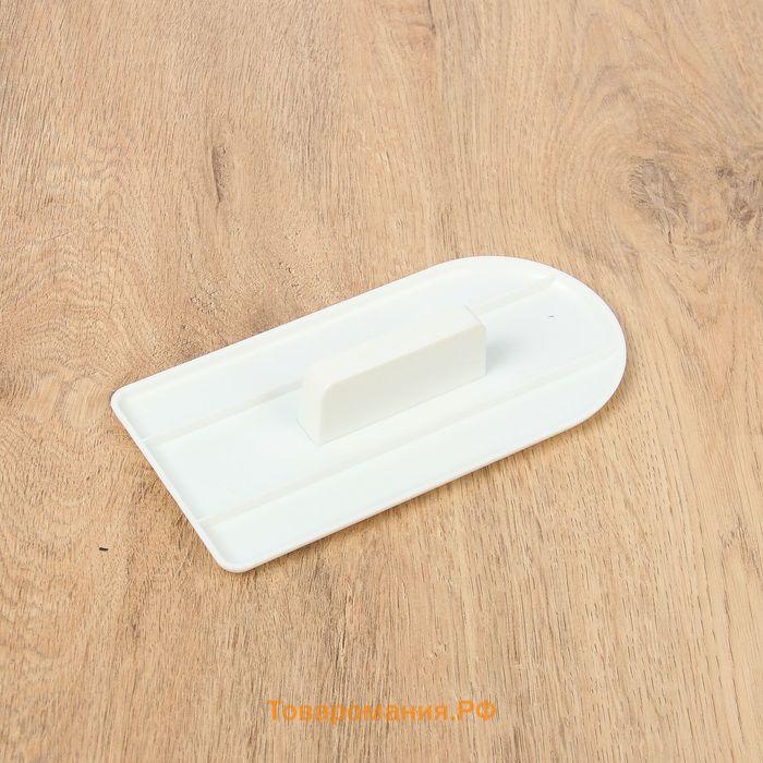Шпатель кондитерский KONFINETTA, 15×8×2.5 см, с ручкой, белый