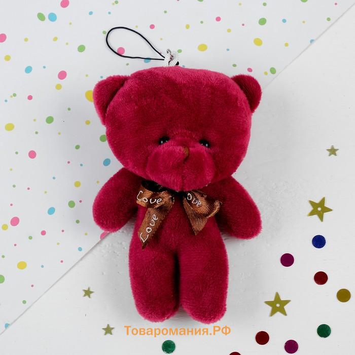 Мягкая игрушка «Мишка с бантом», 11 см, МИКС