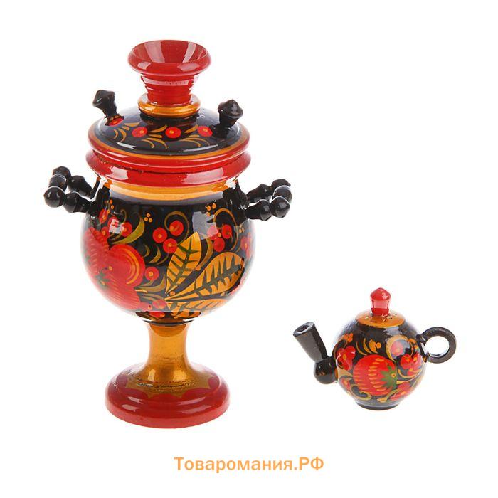 Сувенир «Самовар», хохлома