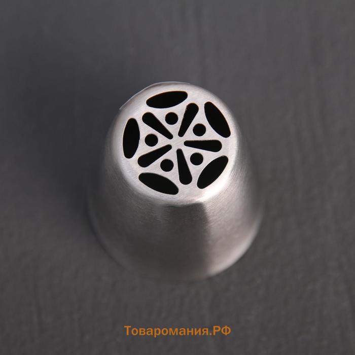 Насадка кондитерская KONFINETTA «Цветок», d=3.5 см, выход d=1.9 см, нержавеющая сталь