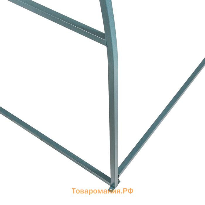 Теплица (каркас), 6 × 3 × 2 м, металл, профиль 20 × 20 мм, шаг дуги 1 м, без поликарбоната