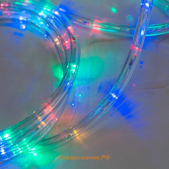 Световой шнур Lighting 10 мм, IP65, 5 м, 24 LED/м, 220 В, 8 режимов, свечение мульти