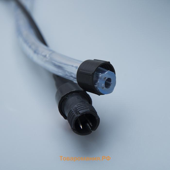Световой шнур Lighting, 10 мм, IP65, 20 м, 24 LED/м, 220 В, 8 режимов, свечение тёплое белое
