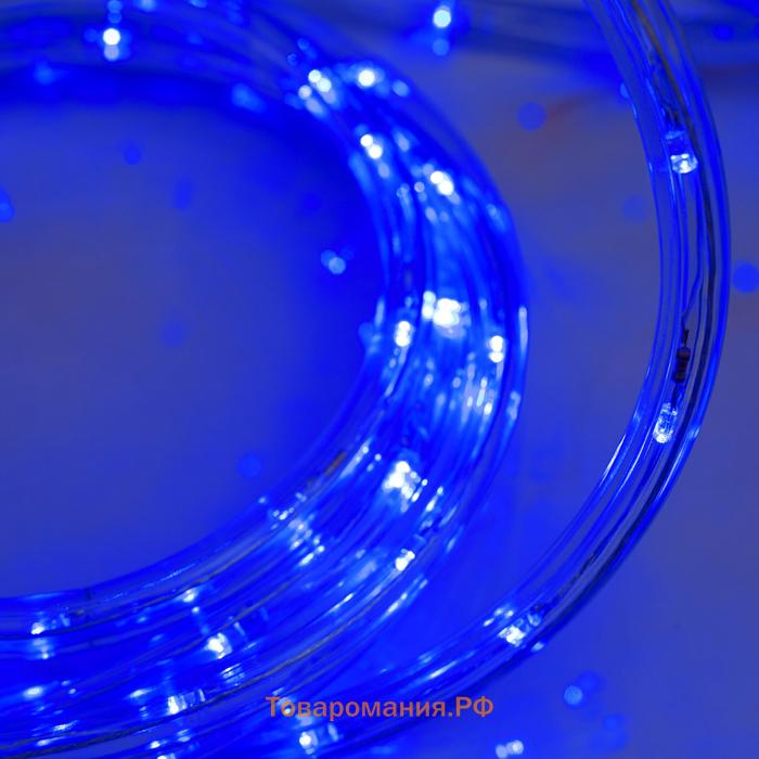Световой шнур Lighting, 10 мм, IP65, 20 м, 24 LED/м, 220 В, 8 режимов, свечение синее