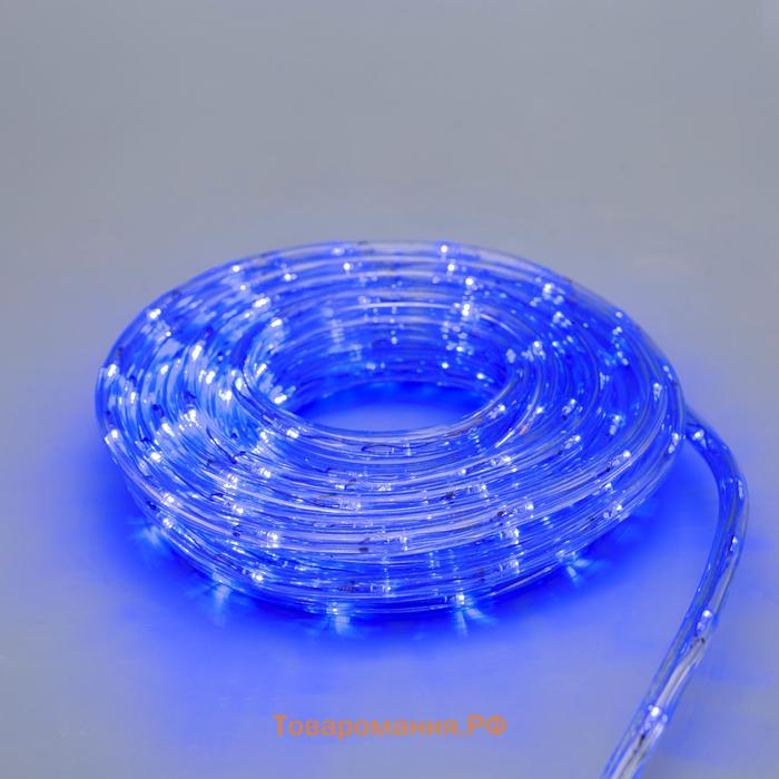 Световой шнур Lighting, 10 мм, IP65, 20 м, 24 LED/м, 220 В, 8 режимов, свечение синее