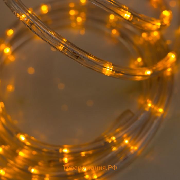 Световой шнур Lighting, 10 мм, IP65, 20 м, 24 LED/м, 220 В, 8 режимов, свечение жёлтое