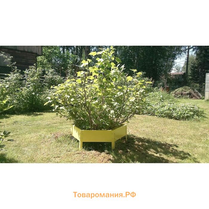 Клумба оцинкованная, d = 60 см, h = 15 см, жёлтая, Greengo