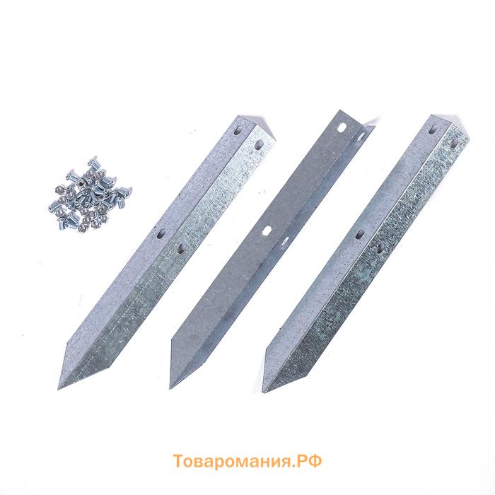 Клумба оцинкованная, d=80 см, высота бортика 15 см, зелёная, Greengo