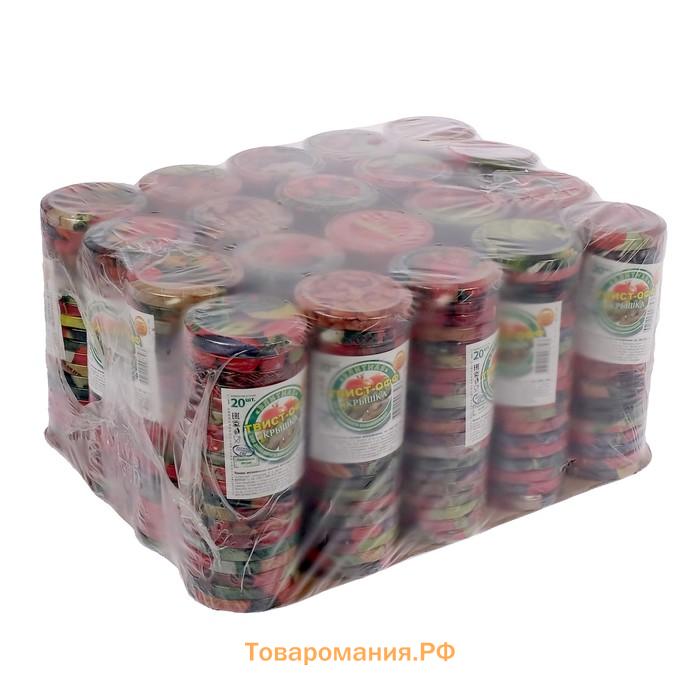 Крышка для консервирования «Элит», ТО-66 мм, жесть, винтовая, литография, фасовка 20 шт., МИКС