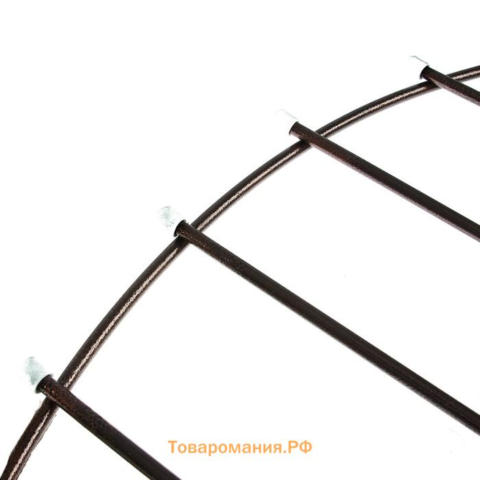 Ограждение декоративное, 73×410 см, 5 секций, металл, бронзовое, «Вертикаль»