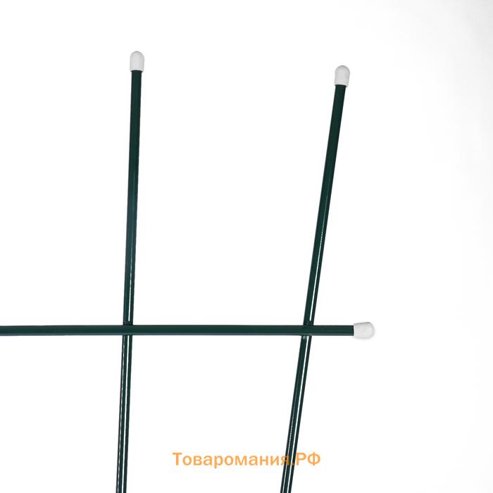 Шпалера, 180×61×1 см, металл, зелёная