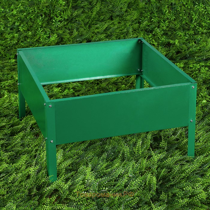Клумба оцинкованная, 50 × 50 × 15 см, ярко-зелёная, Greengo