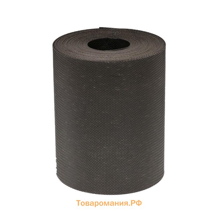 Лента бордюрная, 20 см×10 м, толщина 1.2 мм, пластиковая, коричневая, Greengo