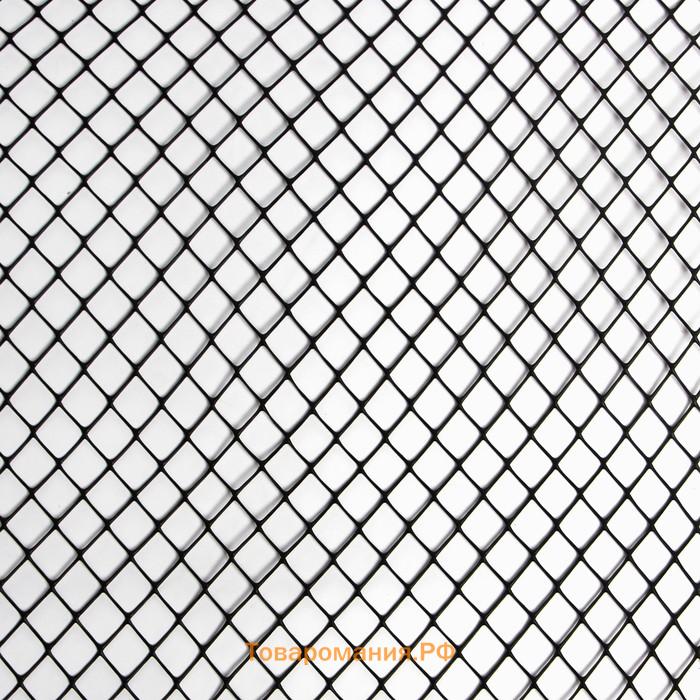 Сетка садовая, 1×20 м, ячейка ромб 15×15 мм, пластиковая, чёрная, Greengo, в рулоне