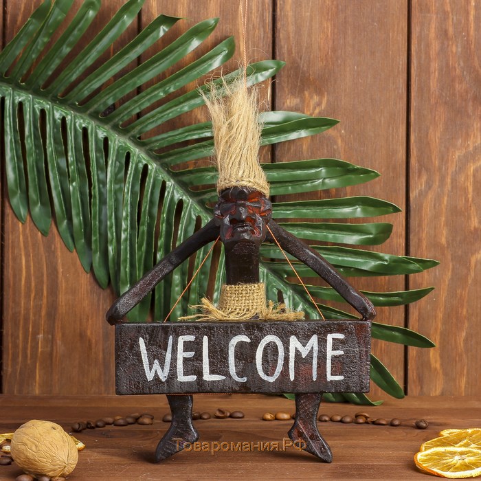 Сувенир табличка «Абориген Welcome», 17×15×6.5 см, дерево