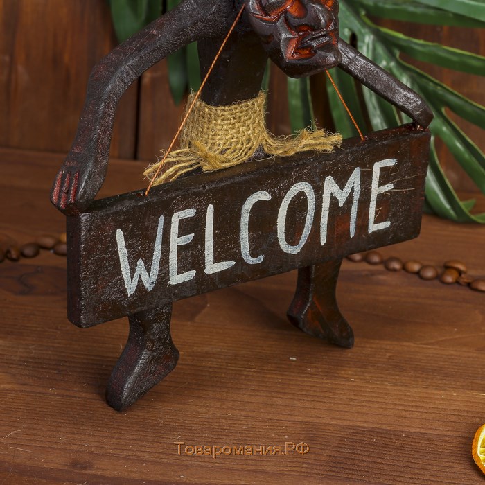 Сувенир табличка «Абориген Welcome», 17×15×6.5 см, дерево