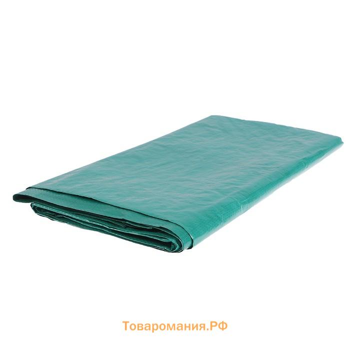 Тент защитный, 6×3 м, плотность 120 г/м², УФ, люверсы шаг 1 м, зелёный/серебристый