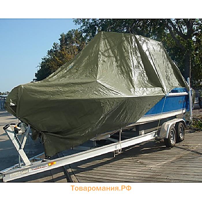Тент защитный, 6×3 м, плотность 120 г/м², УФ, люверсы шаг 1 м, зелёный/серебристый
