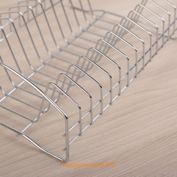 Сушилка для посуды , 28.5×20×10 см, хромированная