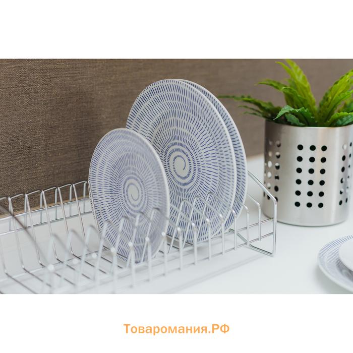 Сушилка для посуды , 28.5×20×10 см, хромированная