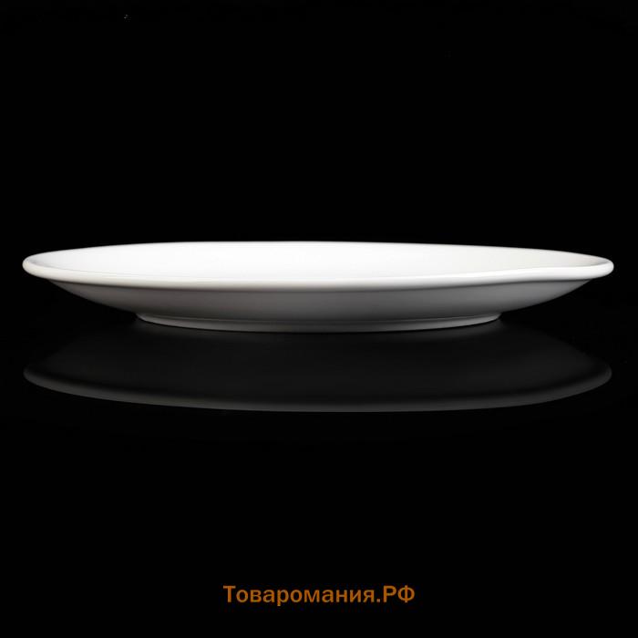 Тарелка  White Label, d=25 см, фарфор, белая