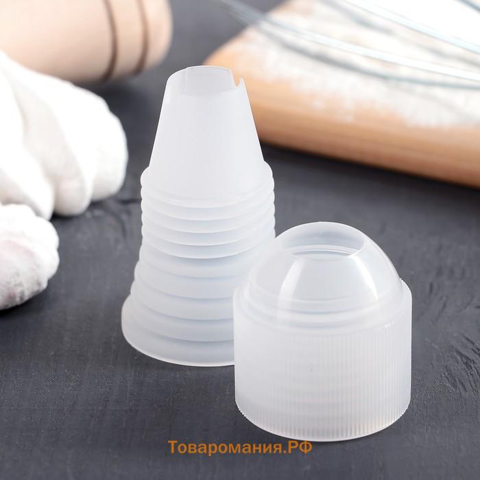 Адаптер для кондитерского мешка , 3.6×3.6×5.4 см, для насадки d=2 см