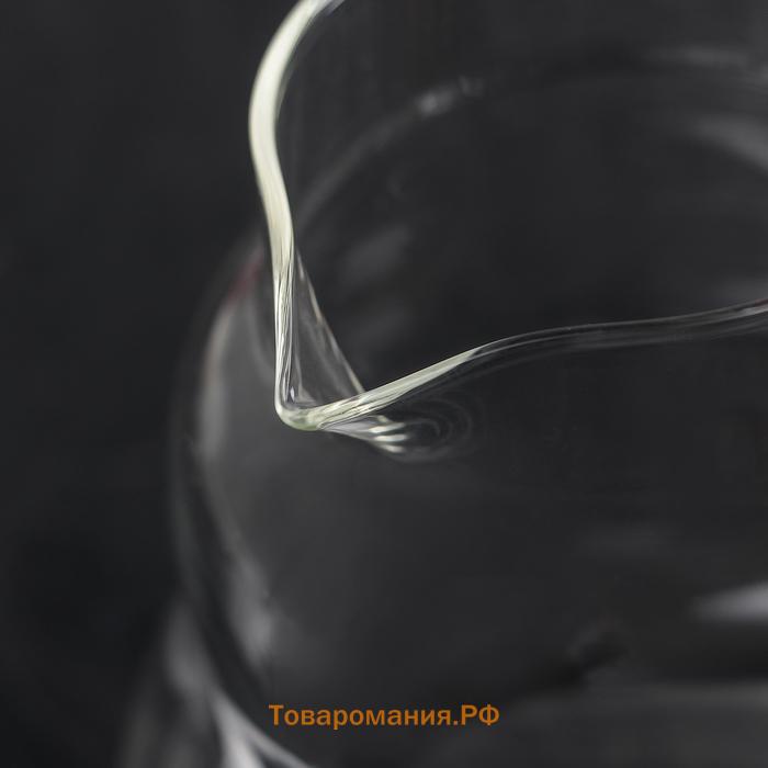 Турка стеклянная «Арабика», 300 мл, 18×8,5×10 см, деревянная ручка