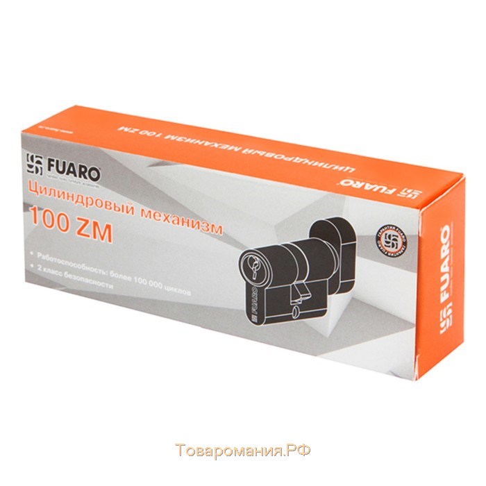 Цилиндровый механизм Fuaro 100 ZM 60 (25х10х25) CP, с вертушкой, 5 ключей, цвет хром