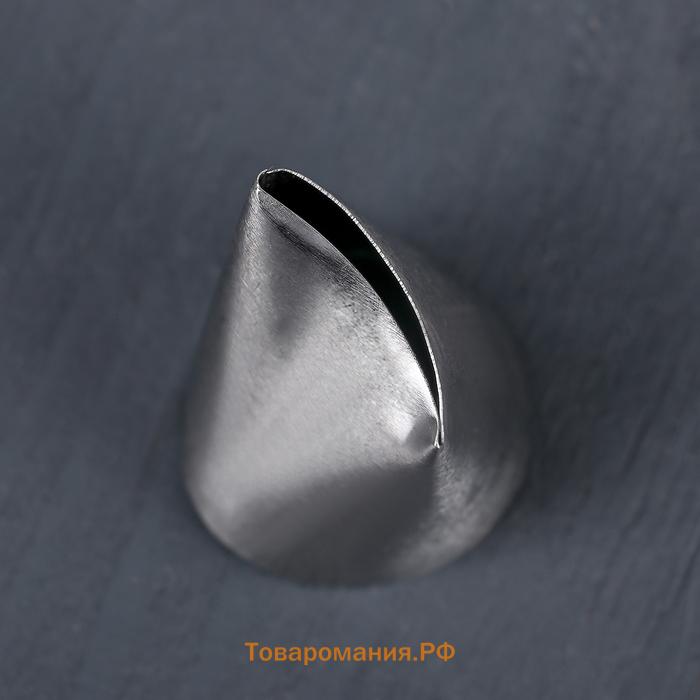 Насадка кондитерская KONFINETTA «Лепесток большой», d=3.4 см, выход d=3 см (№ 874), нержавеющая сталь