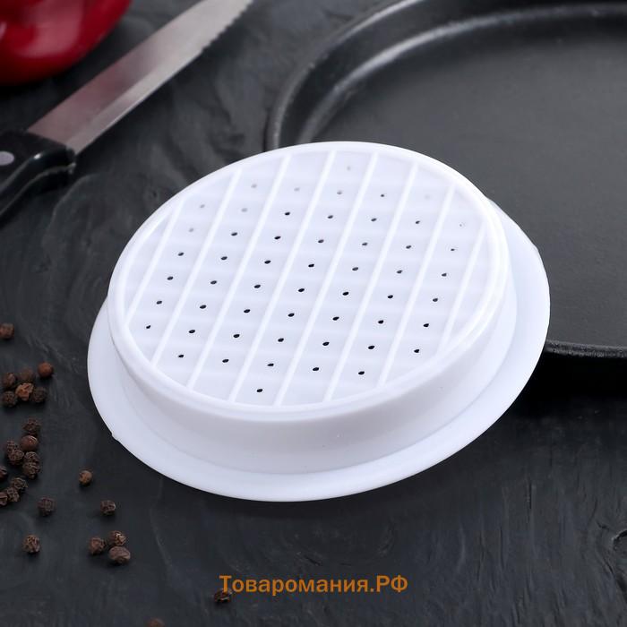 Пресс для бургеров  «Шеф», 13×5.5 см, белый