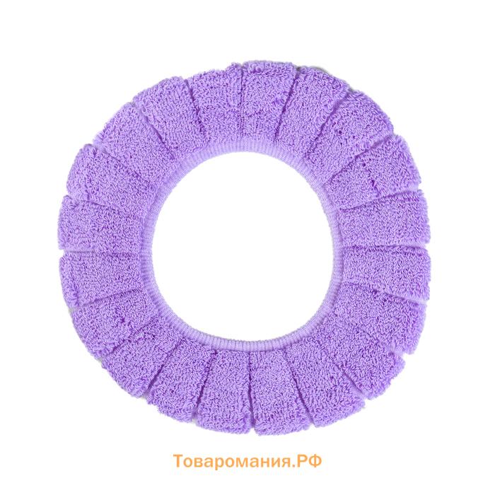 Чехол на сиденье для унитаза на резинке «Полоски», 31.5×31.5 см, 75 г, МИКС