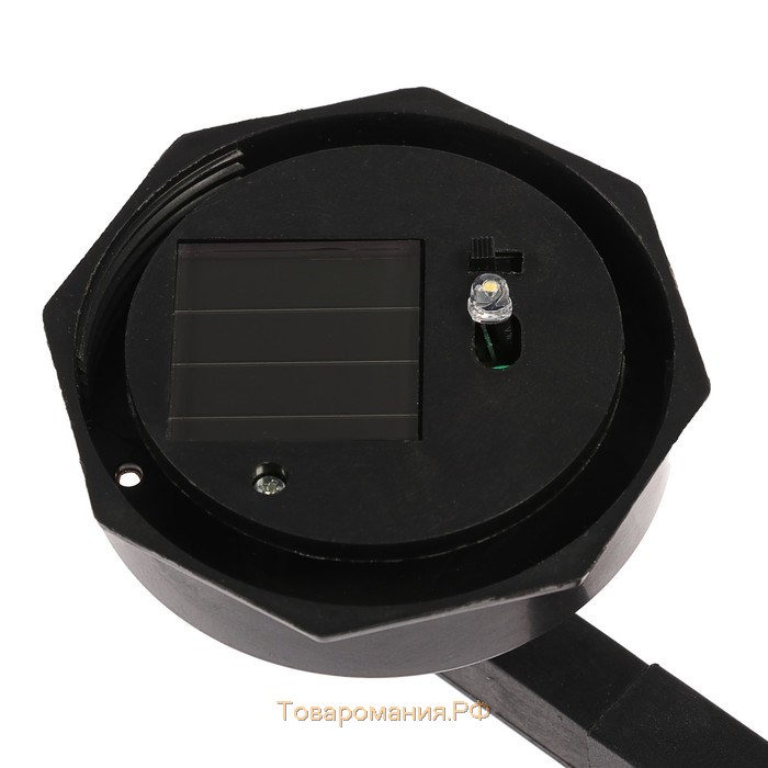 Садовый светильник «Шар», уличный, на солнечной батарее, 10×15×14 см, 1 LED, свечение белое