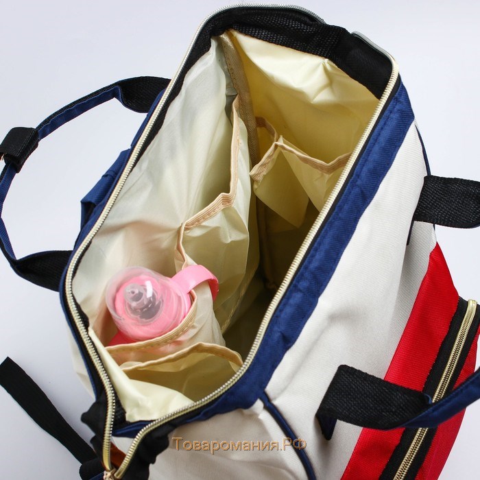 Рюкзак женский с термокарманом, термосумка - портфель, цвет красный