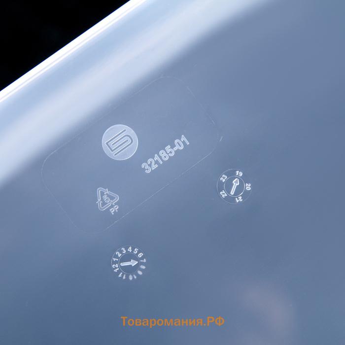 Ящик для хранения «Кристалл XS Plus», 16 л, 38,9×27,5×21,5 см, с крышкой, прозрачный