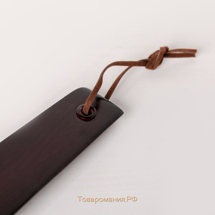Ложка для обуви деревянная , 30 см, цвет коричневый