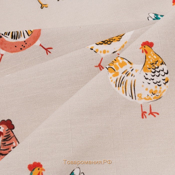 Скатерть пасхальная,  Chicken Ranch 220х147 см, 100% хлопок, репс 210 г/м2