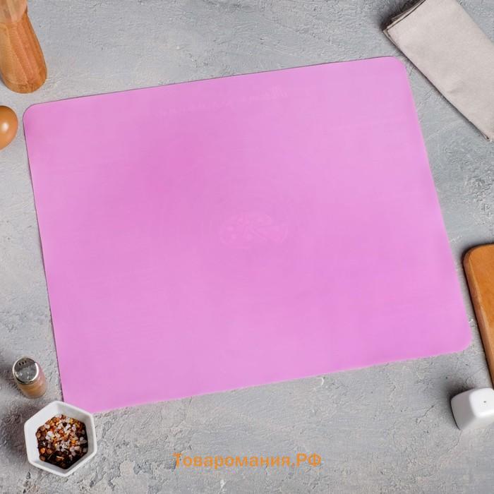 Силиконовый коврик для выпечки «Тесто для пиццы», 50×40 см
