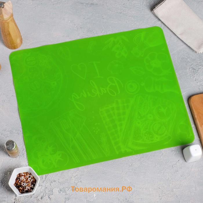 Силиконовый коврик для выпечки I love baking, 50×40 см