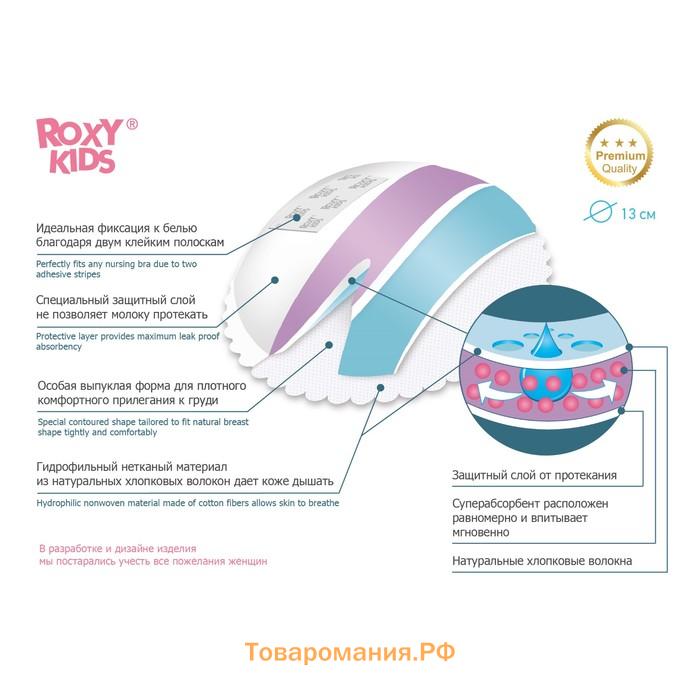 Прокладки вкладыши для груди, ультратонкие, лактационные HOME&TRAVEL, набор 60 шт., Roxy-kids