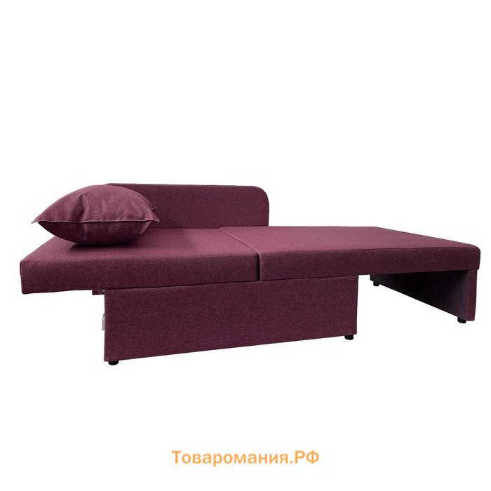 Диван кушетка NEXT NICE, со спальным местом 750×1950 мм, рогожка WINE