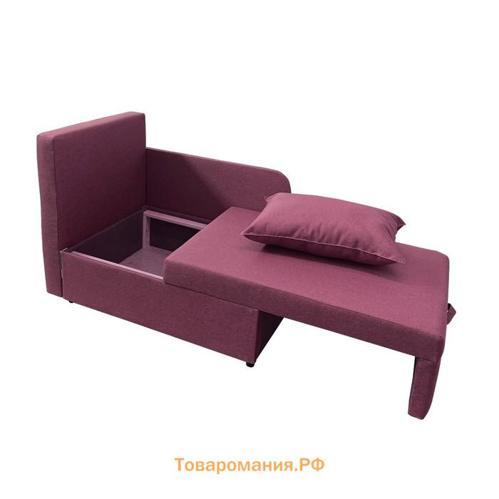 Диван кушетка NEXT NICE, со спальным местом 750×1950 мм, рогожка WINE