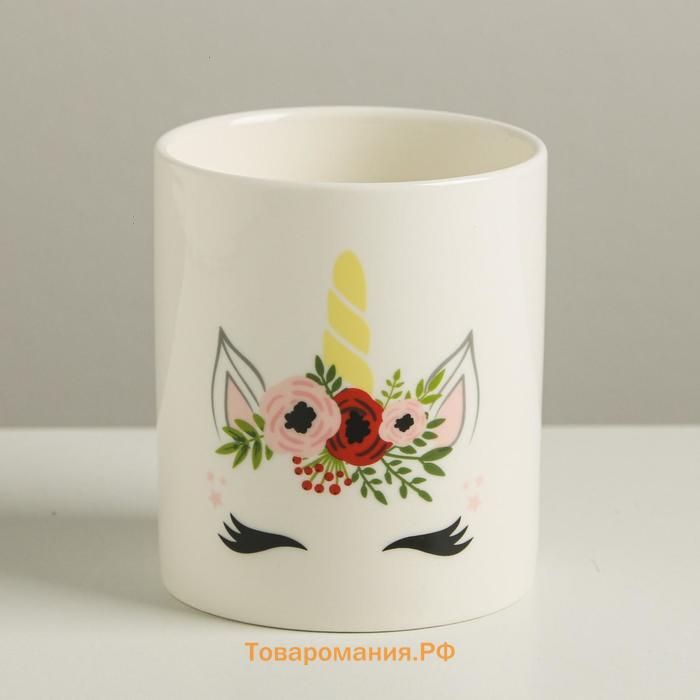 Горшок для цветов «Единорог», 8×9.5 см