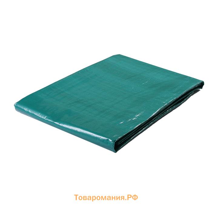 Тент защитный, 6×5 м, плотность 120 г/м², УФ, люверсы шаг 1 м, зелёный