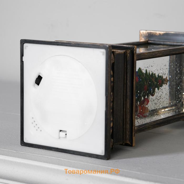 Светодиодная фигура «Ребёнок у ёлки» 10 × 27 × 10 см, пластик, батарейки ААх3 (не в комплекте), свечение тёплое белое