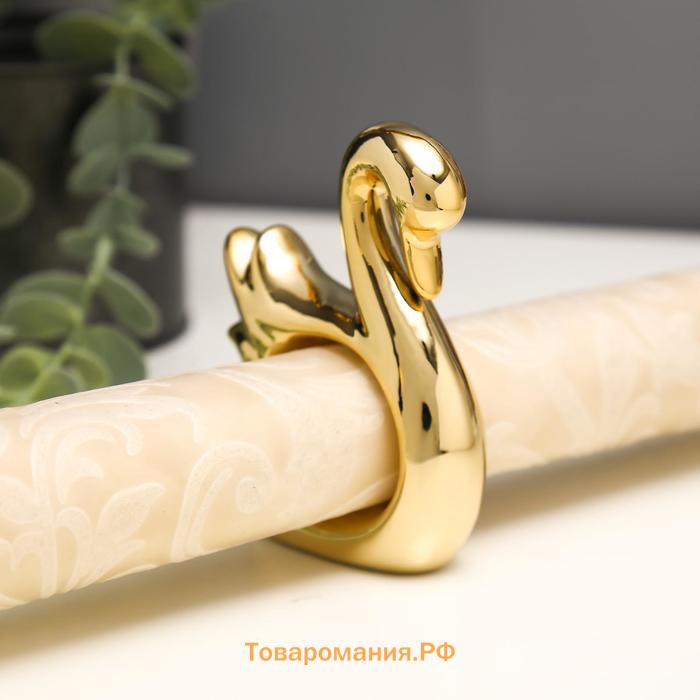 Фигурка керамика держатель для салфеток «Лебедь», 8.5×6.7×2.2 см, МИКС