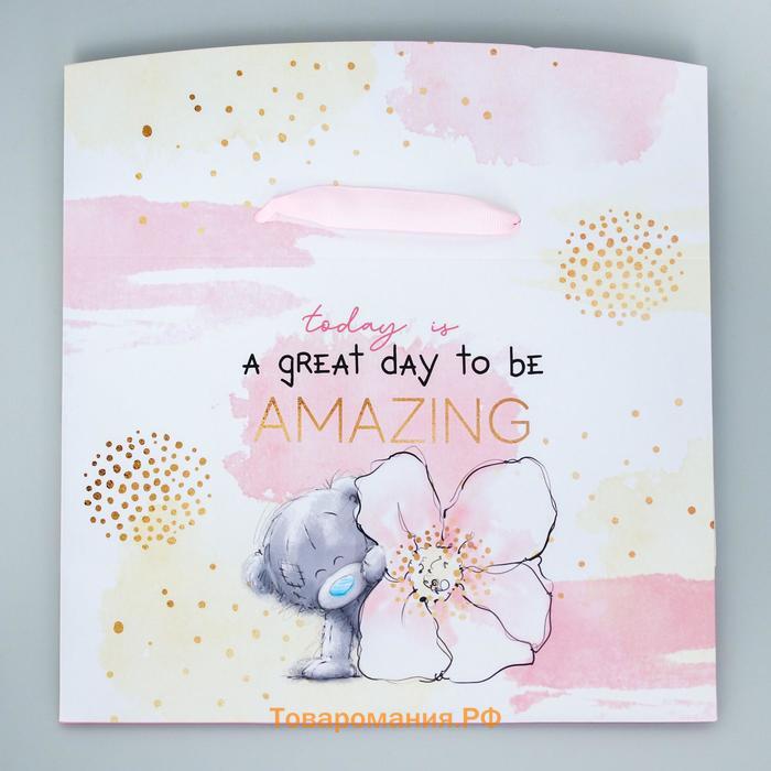 Пакет-коробка, 20 x 28 x 13 см "Today is a great day to be Amazing", Me To You