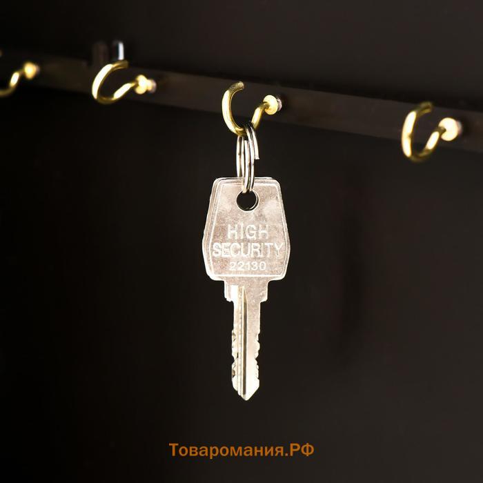 Ключница "Вечерний город" Венге 26х31х4,5 см